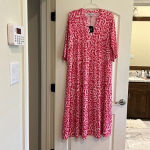 Hot Pink Cezelle Maxi Dress